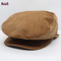 Brown Velvet Fabrics Newsboy Western Cap Hat.