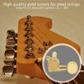 12 Guitar Tuning Pegs VERROUILLAGE Tuner Touches Guitar Strings Button 6L + 6R Gold. 