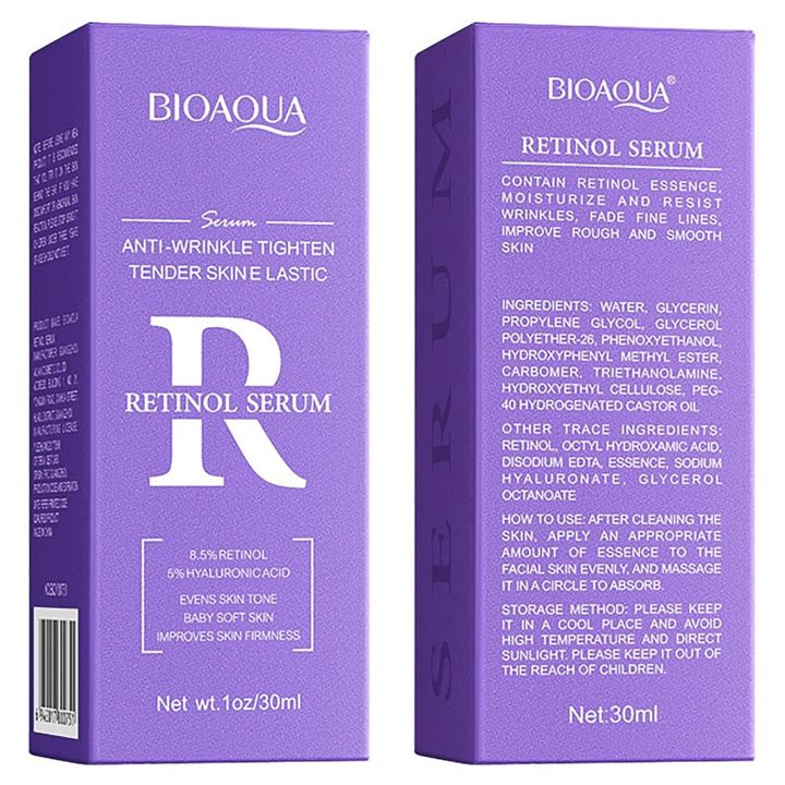 BIOAQUA%20Facial%20Retinol%20Serum%2030ml%20Anti-Wrinkle%20Tender%20Skin%208.5%25%20Retinol%205%25%20Hyaluronic%20Acid%20Moisturizing%20Essence%20-%20Image%204