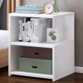 Modern Bedside Table, Nightstand Side Table Sofa End Table Bedroom Furniture Snack Night Table with Storage Shel Design by Nahid Furniture 18x14x12". 