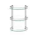 3 Layer Aluminum Bathroom Corner Shelves / 3 layer bathroom glass corner shelves. 