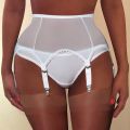 Vintage Summer New Women Sheer Garter Belt Over The Knee Thigh High Stockings Lace Suspender Garters Fashion Plus Size.