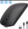 Rechargeable Wireless Optical Mouse, Wireless Computer Gamer 2.4GHz Mouse. 