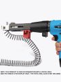 1 Set Chain Screw Gun Head Automatic Nail Gun Electric Batch Woodworking Decoration Rechargeable Self Tapping Screwdriver.