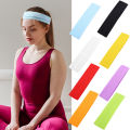 Korean Version Of Sweat-absorbent Yoga Headbands Sports Elastic Monochrome Fashionable Simple Headbands 1Pcs. 