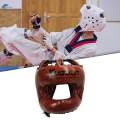 Boxing Headgear Full Coverage Kickboxing Head Gear for Sparring Grappling L Brown. 