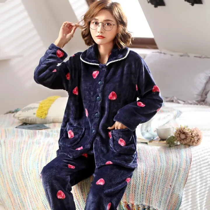 Women%20Pajamas%20Set%20Women%20Pyjamas%20Thick%20Flannel%20Female%20Warm%20Winter%20Pajama%20Set%20Long%20Sleeve%20Full%20Trousers%20Homewear%20Women%20Clothes%20-%20Image%205