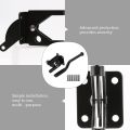 Self Locking Gate Latch Automatic Gravity Lever Fence Gate Lock for Wood Fence Gate Door Latches Steel Black.