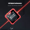 KOGEEK UNI-T LM320B Portable Inclinometer with Digital Display 4*90° High Precision Electric Level Meter Digital Protractor with Absolute Measurement Relative Measurement Data Hold Function Two-Way  La-ser Inclination Box. 