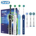 Oral-B Pro 4000 Electric Toothbrush with 4 Brush Heads Rechargeable Adult Teeth Brush With Pressure Sensor 4 Brushing Modes. 