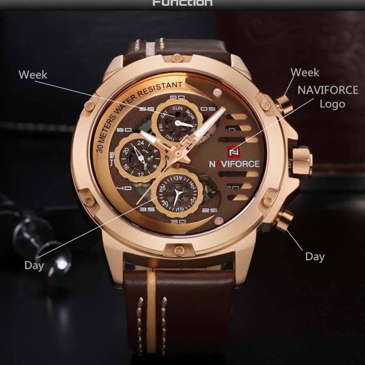 NAVIFORCE%20NF9110%20-%20Black%20PU%20Leather%20Wrist%20Watch%20for%20Men-%20Brown%20&%20Rose%20Gold%20-%20Image%203