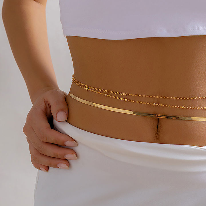 3pcs/set%20Crystal%20Chain%20Belly%20Waist%20Chain%20For%20Women%20Punk%20Gold%20Color%20Flat%20Snake%20Chain%20Bikini%20Body%20Jewelry%20Y2K%20-%20Image%205