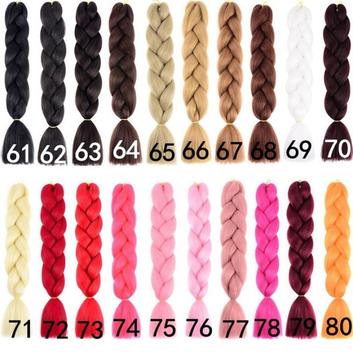 Kanekalon%20Jumbo%20Braid%20Hair%2024inch%20Crotchet%20Braids%20Pure%20Color%20Expression%20Braiding%20Hair%20Black%20Blond%20Pink%20-%20Image%209