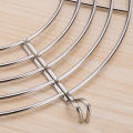 304 Stainless Steel Thick Line Semicircle Hanging Pan Frying Drain Line Rack Kitchen Insulation Pot Rack Steam Rack. 