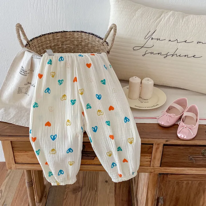 Summer%20New%20Floral%20Pants%20For%20Girls%20Thin%20Cotton%20Versatile%20Trousers%20Toddler%20Fashion%20Full%20Print%20Casual%20Loose%20Mosquito%20Proof%20Pants%20-%20Image%204