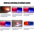 Mini Clip Pen White Flashlight Red Blue LED Shoulder Warning Light Portable Lantern Night Running Flashing Signal Strobe Light. 