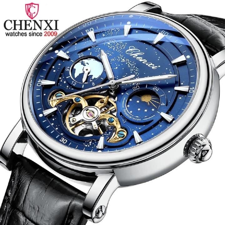CHENXI brand fashionable business night light automatic mechanical men's watch