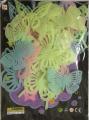 Fluorescent Night Glow Multicolour Butterfly With Glue - 30 pcs pack.