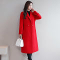 Winter Overcoat Solid Color Lapel Korean Style Autumn Coat. 