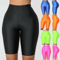 Ladies Womens Elasticity Yoga Shorts Cycling Shorts Dancing Neon Super Stretch Shiny High Waist Workout Out Fitness Leggings.