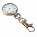 R ze Quartz Movement Keychain Keyring Watch Pocket Watch Round Dial. 
