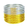 9Pcs/set Glitter Jelly Bangles Bracelets Set for Women Glitter Filled Jelly Silicone Bracelets for Girls. 