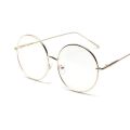 Oversized Round Metal Anti Blue Light Woman Reading Glasses Men Clear Lens Vintage Eyeglasses Presbyopia Large Computer Goggles. 