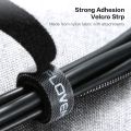 Floveme 2 Meter Velcro Strap Cable Organizer Wire Winder Tool For Managing Earphone Headphone Mouse Keyboard Charging Cable Desktop PC Cable Management - Black. 