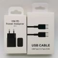 For Samsung Charger 15W PD Fast Charging Adapter Type C Cable For Galaxy A11 A12 A13 A14 A20 A22 A02S A04S A31 A32 A33 S8 S9 S10.