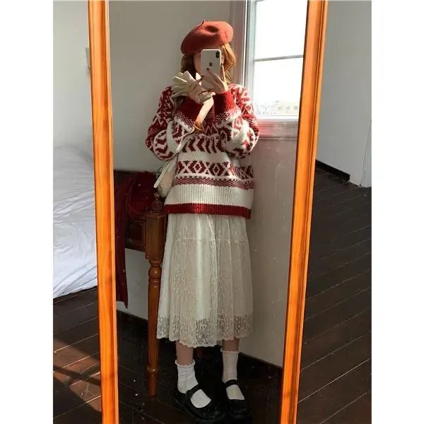 Christmas%20Red%20Sweater%20Women's%20Autumn%20and%20Winter%20New%20Popular%20Retro%20Loose%20Soft%20Glutinous%20Western%20Style%20Knitted%20Top%20-%20Image%206