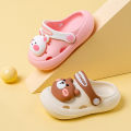 Children's slippers wholesale boys korean version wild cartoon bear hole shoes girls anti slip sandals summer baby sandals. 