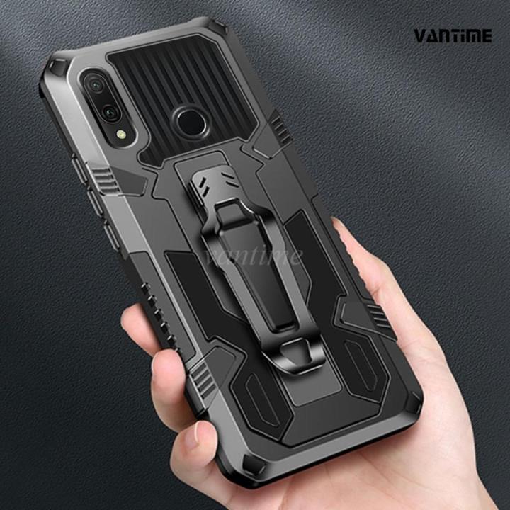 Vantime for Huawei Y9 2019 Belt Clip Case Kickstand Slim Phone Cover