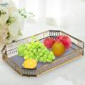 Mirror Serving Tray Fruit Plate Mirrored Tray for Vanity for Food Snack Cake. 