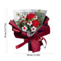 Unique design Crochet flower bouquet Charming Colorful Eco-friendly Hand-woven bouquet Handmade Rose bouquet for Home. 