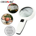 Chuda 110 Large Area Elderly Reading 3 Piece led Magnifying Glass Glass Lens Hand-Held Magnifying Glass Jewelry. 