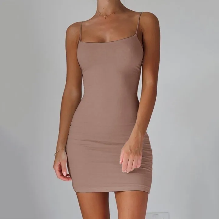 Spaghetti%20Strap%20Mini%20Dress%20Summer%20Women%20Bodycon%20Club%20Party%20Dresses%20Female%20Camisole%20Solid%20Black%20White%20Sheath%20Sundress%20-%20Image%205