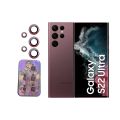 For Samsung Galaxy S22 Ultra 5G 5PCS Camera Lens Protector Rings Aluminium+Tempered Glass Scratch Resistant. 