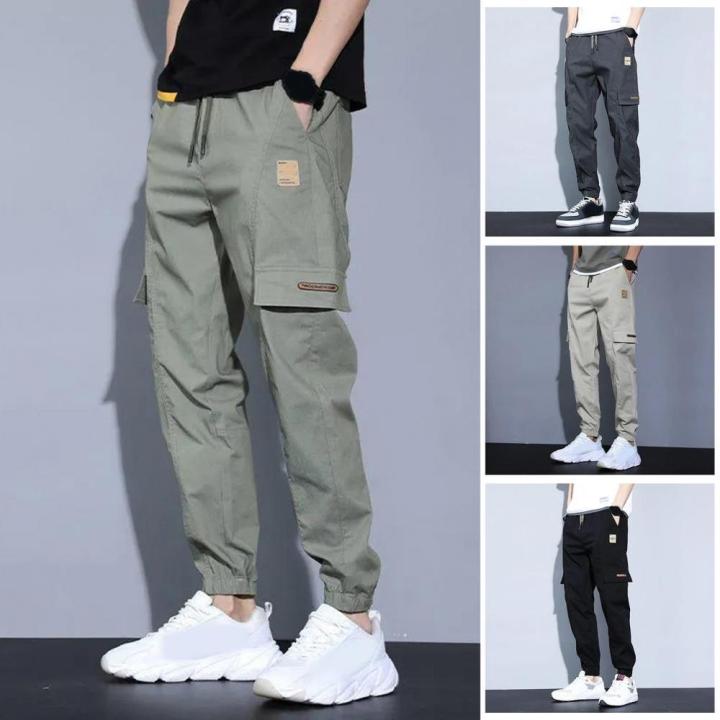 Lightweight%20Material%20Cargo%20Pants%20Easy%20Care%20Multi%20Pockets%20Wear%20resistant%20Men's%20Trousers%20Soft%20Fabric%20Stretchable%20Waist%20Jogger%20Pants%20for%20Spring%20Wear%20Summer%20Clothing%20Outdoor%20Activities%20Use%20Urban%20Style%20-%20Image%203