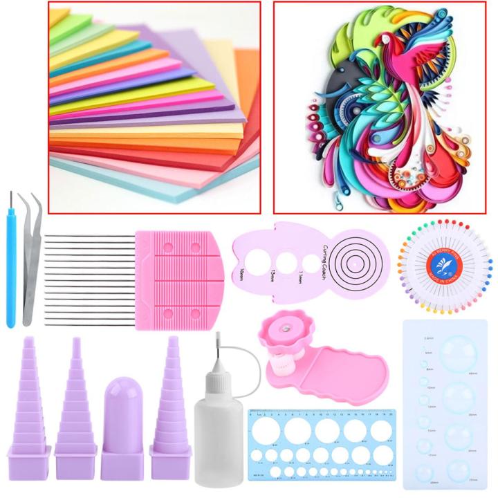 11 In 1 Paper Quilling Tools Kit DIY Craft Crimper Comb Ruler Pins ...