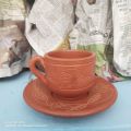 6 pieces Clay tea cup and plate set matir tea cup matir ca cup strong. 