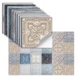 24PCS Moroccan Style Ceramic Tiles Wall Sticker Heat Resistant Kitchen Backsplash DIY Murals Self Adhesive Waterproof Wallpapers.