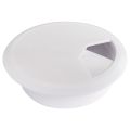 4 PCS Computer Desk Table Cable Hole Cover PVC Ware Cap White.