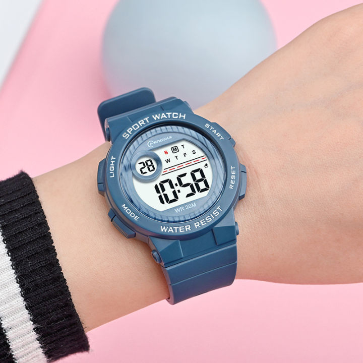 Children's Electronic Watch Girls Primary School Student Watch Waterproof Luminous Alarm Clock Electronic Watch Boys Cute Birthday Gift