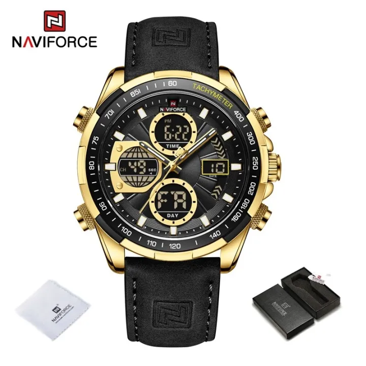 Naviforce%209197%20PU%20Leather%20Dual%20Time%20Casual%20Military%20Sport%20for%20Men%20-Golden%20Black%20Color%20-%20Image%202