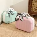 Korean Style Portable Box Cute Cosmetic Case Small Women's Small Lightweight Small14Inch Mini Storage Bag. 