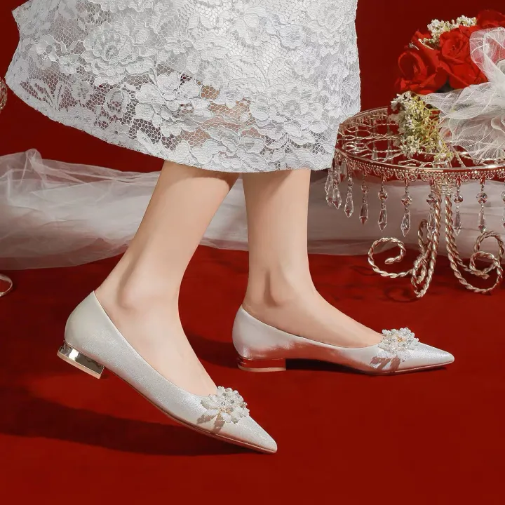 Flat%20Wedding%20Shoes%20Bridal%20Shoes%20Women's%20Hexiu%20Wedding%20Dress%20Two-Way%20Wear2023New%20Style%20White%20Low%20Heel%20Wedding%20Shoes%20Pregnant%20Women%20Can%20Wear%20-%20Image%204