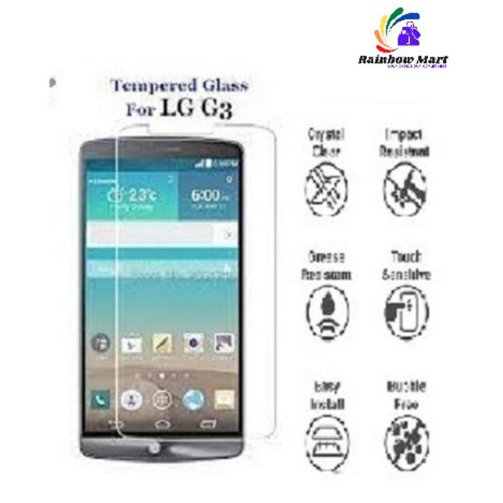 LG G3 Tempered Glass Screen Protector 9H Hard 2.5D- Transparent