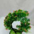 Natural Looking Artificial Plastic Bonsai Tree with Small Flowers in Tub, 1 Piece for Gift and Home Decoration. 