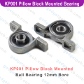 Zinc Alloy KP001 P001 Pillow Block Mounted Ball Bearing 12mm Bore Diameter For CNC Machine 3D Printer All Kinds Of Electronics Projects.
