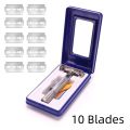 Salon Men's Shaver Set Adjustable Safety Razor Hairdresser Manual Shaver Stainless Steel Shavette Pro Barbershop Styling Tools.